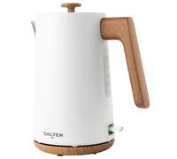 Salter Toronto Bollitore 1,7L - Ebollizione rapida da 3KW, base a 360°, filtro anticalcare, effetto legno eleganza, senza fili, sensore di surriscaldamento e auto-Spegnimento, indicatore livello acqua