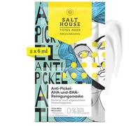 Salthouse Natural Minerals - Maschera detergente anti-brufolo AHA e BHA, rimuove delicatamente la pelle morta, per una pelle liscia e luminosa, 2 x 6 ml