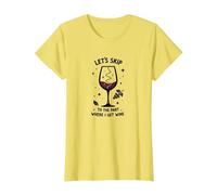 Saltiamo alla Parte in Cui prendo Il Vino Divertente Maglietta, Donna, Limone, L