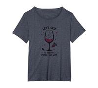 Saltiamo alla Parte in Cui prendo Il Vino Divertente Maglietta, Donna Plus-Size, Pervinca, 5X