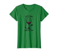 Saltiamo alla Parte in Cui prendo Il Vino Divertente Maglietta, Donna, Verde Mela, XS