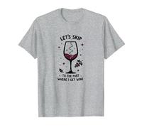 Saltiamo alla Parte in Cui prendo Il Vino Divertente Maglietta, Uomo, Grigio Melange, XXL
