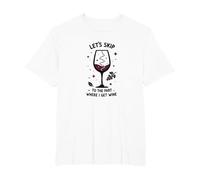 Saltiamo alla Parte in Cui prendo Il Vino Divertente Maglietta, Uomo Taglie Grandi, Bianco, 6X Tall