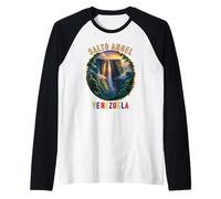 Salto Ángel Venezuela La Cascata più Alta del Mondo Maglia con Maniche Raglan