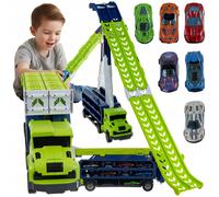 Salto con il camion a razzo + 6 macchinine in metallo