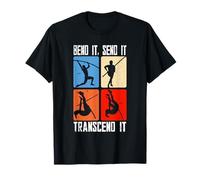 Salto con L'Asta del Saltatore Bend it Send it Transcend it Maglietta