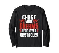 Salto In Alto Leap Ober Obstacles Maglia a Manica