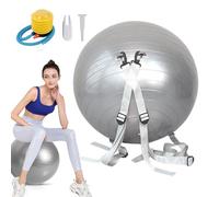 Salto mortale con palla da yoga, palla da fitness - Palla da yoga fitness ausiliaria multifunzionale - Palla per esercizi ponderata con tracolla regolabile, capacità di 250 kg per bambini e adulti per