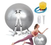 Salto mortale con palla da yoga, palla da fitness, Palla da yoga per protezione fitness, Esercizio con , spallacci regolabili, ausiliario multifunzionale, capacità 250 kg, antiscivolo per palestra