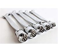 Saltus Gabel-Gelenksteckschlüssel - Set di 5 pezzi, 8-17 mm, chiavi a dado 3 in 1