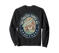 Saltwater Cures all Surfing Crab Beach Ocean Felpa