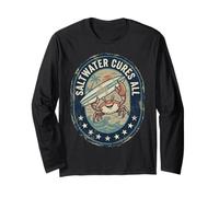 Saltwater Cures all Surfing Crab Beach Ocean Maglia a Manica