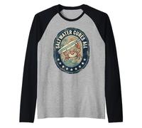 Saltwater Cures all Surfing Crab Beach Ocean Maglia con Maniche Raglan