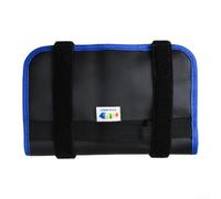 Saltwater Jig Bag PU pieghevole per esche con 10 tasche in rete, anti-groviglio, per esche a passo lento, portatile, arrotolabile, organizer per esche in acqua salata per pesca in barca (S blu)