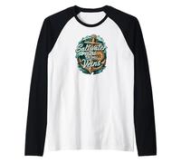 Saltwater Runs in My Veins Anchor Ocean Nautical Design Maglia con Maniche Raglan