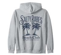 Salty Babes Beach Club Palm Tree Ragazze Voglio solo avere il sole Felpa con Cappuccio