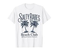 Salty Babes Beach Club Palm Tree Ragazze Voglio solo avere il sole Maglietta