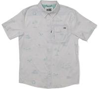 Salty Crew Flagship Uv Button Up Short Sleeve Shirt Grigio M Uomo