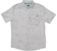 Salty Crew Flagship Uv Button Up Short Sleeve Shirt Grigio L Uomo