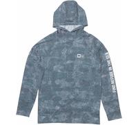 Salty Crew - T-shirt con cappuccio e protezione solare UPF 50+ - Mariner Hood Tech Tee Dark Navy per Uomo in Poliestere Riciclato - Taglia M - Blu navy