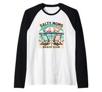 Salty Moms Beach Club Funny Beach Summer Vacation Holiday Maglia con Maniche Raglan