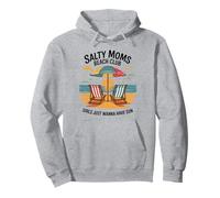 Salty Moms Beach Club Ragazze Divertente Retro Estate Vibe Felpa con Cappuccio