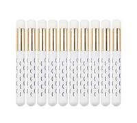 Saluaqui 10 Pezzi Spazzole per Shampoo per Ciglia Facciali Pennello per Detergente per Ciglia con Manico in Alluminio Acrilico Pulizia Profonda dei Pori Rimozione di Punti Neri e (WHITE)