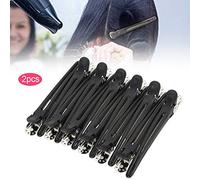 Saluaqui 24 Pezzi Clamp/Holder per Capelli Antiscivolo con Design a Dente Fisso per l'uso del Salone per Capelli, Forte Posizionamento 'elasticità, Clamp/Holder di Abbraccio Maiale in Gomma Nera