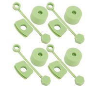 Saluaqui 4 Set di Accessori per Bicchieri Set di Tappeti a Prova di Fuoriuscita in Silicone con Design a Prova di Perdite tra Cui Tappo del Coperchio della Paglia, Tappo a Perdita Quadrata, del a