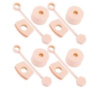 Saluaqui 4 Set di Accessori per Bicchieri Set di Tappeti a Prova di Fuoriuscita in Silicone con Design a Prova di Perdite tra Cui Tappo del Coperchio della Paglia, Tappo a Perdita Quadrata, del a