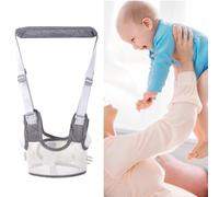 Saluaqui Aiutante per Bambini per Bambini - Assistente Traspirante e Regolabile per - Supporto Lombar Rosa e Design Anti lost (Grigio chiaro)