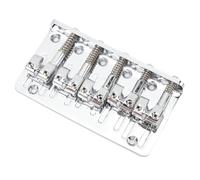 Saluaqui Bridge di Basso a 5 Corde Regolabili per Bassi Elettrici con Selle in Lega di Zinco in Nero - Migliora la stabilità e il Controllo del Tono per le Prestazioni Superiori (SILVER)