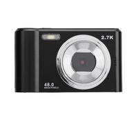 Saluaqui Camera Digitale 2.7K 48 MP con Autofocus e Zoom 8x, Schermo IPS da 2,4 Pollici Portatile per Bambini e Studenti, (BLACK)
