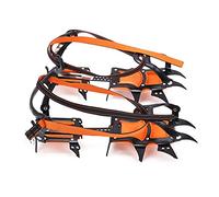 Saluaqui Crampi Forti a Presa Anti -slitta Tacchette di Ghiaccio per Stivali e Scarpe - 12 Denti in Acciaio Ad Alta Resistenza con Cinghie di Nylon per Uso Esterno in, Pioggia, Fango e Deserto