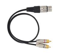 Saluaqui Dual Male Y Slitter Cavo per XLR Female Plug - Splitter da 0,5 M per Home Theater e Attrezzature Professionali (Plug femminile 1 m / 3,3 piedi)