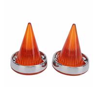 Saluaqui Elegante Copertura dell'obiettivo del Segnale di Svolta in Moto con Telaio Elettroplato per Heritage 1986-2016 | Luci di Segnale di Svolta Piatto Rosso 3-1/4 Pollici (Giallo placcato)