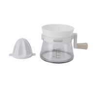 Saluaqui Estrattore di Spremiagrumi Manuale Manuale Portatile per Limone e Arancione - Squeezer Rotante Portatile e Compatto Fatto con Materiali Sicuri, Bianco, Ideale per l'uso Domestico (WHITE)