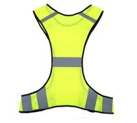 Saluaqui Giust di Sicurezza Riflettente Ad Alta visibilità per la Corsa di Notte e Il Ciclismo con Vita Regolabile, Maglia Traspirante, Colore di Calce, Caratteristiche di Sicurezza Avanzate (Giallo