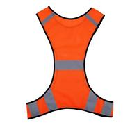 Saluaqui Giust di Sicurezza Riflettente Ad Alta visibilità per la Corsa di Notte e Il Ciclismo con Vita Regolabile, Maglia Traspirante, Colore di Calce, Caratteristiche di Sicurezza Avanzate (Rosso