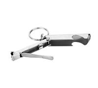 Saluaqui Innovative 2 in 1 Mini Strumento in Acciaio Inossidabile Mini Strumento CHEE CHEE - Compact Cutter Flippers e Apri Bottiglia con Portachiavi per un Comodo Uso Quotidiano