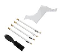Saluaqui Kit di Strumenti per Modellare la Barba Modello per Modellare la Barba Guida Alla Formazione della per Uomo con Matita Barbiere Pennello per per Rifiniture Fai Te (WHITE)