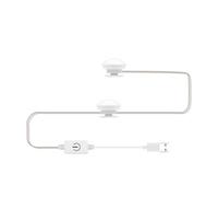 Saluaqui Lampatta a Specchio di vanità a LED con funzionalità di Dimmerazione Tricolore | Luce Frontale Specchio per Trucco USB | Luce Versatile per Bagni e Spogliatoi (2 lampadine)