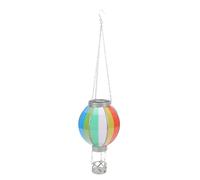Saluaqui Lanterna in Mongolfiera Ad Aria Calda Ad Aria Calda con Supporto per Candela - Luce Appesa all'aperto con Tremolante per Giardino - Lampada a Mongolfiera Solare di Rilevamento Automatico