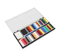 Saluaqui Lavabile Kit Pittura Viso e Corpo 12 Colori | La base 120 g include 2 pennelli sicuri per bambini e adulti, ideali per l\'arte scenica di feste cosplay facili utilizzare