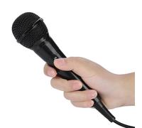 Saluaqui Microfono Dinamico Cablato Portatile Portatile con Voce Chiara per Karaoke e Linguaggio, direttività a Forma di Cuore, Adattatore Anti-cracking (BLACK)
