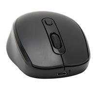 Saluaqui Mouse Wireless Ergonomico 2,4 G con DPI Regolabile e Batteria da 500 MAh Ricaricabili per Computer e Laptop - Design Noisless, 10 M di Gamma, (BLACK)