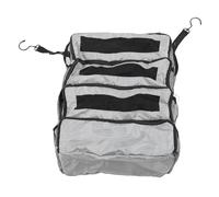 Saluaqui Organizer per Valigia Organizer Viaggio Appendere con 4 Scomparti e Borse in Rete per Bagaglio a Mano Borsa Pieghevole in Tessuto Oxford per gli Oggetti Essenziali delle (GRAY)