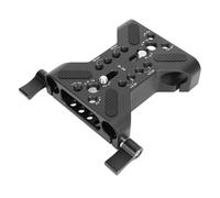 Saluaqui Piastra di Base Versatile da 15 Mm con Rotta con a Doppio Foro - Piastra di Base della Telecamera in Lega di Alluminio a Rilascio Rapido per Montaggio e Accessori DSLR