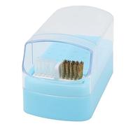 Saluaqui Porta del Trapano per Unghie a Prova di Polvere con Custodia per Pulizia Rosa - 30 Fori Organizzatore per Strumenti di Manicure, Deposito per Nail Art Portatile e Supporto per il Display