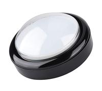 Saluaqui Pulsante a Pressione del Videogioco a LED da 100 Mm con Guscio di Cristallo Acrilico - Pulsante di Gioco Rotondo per Giochi di Precisione (White)
